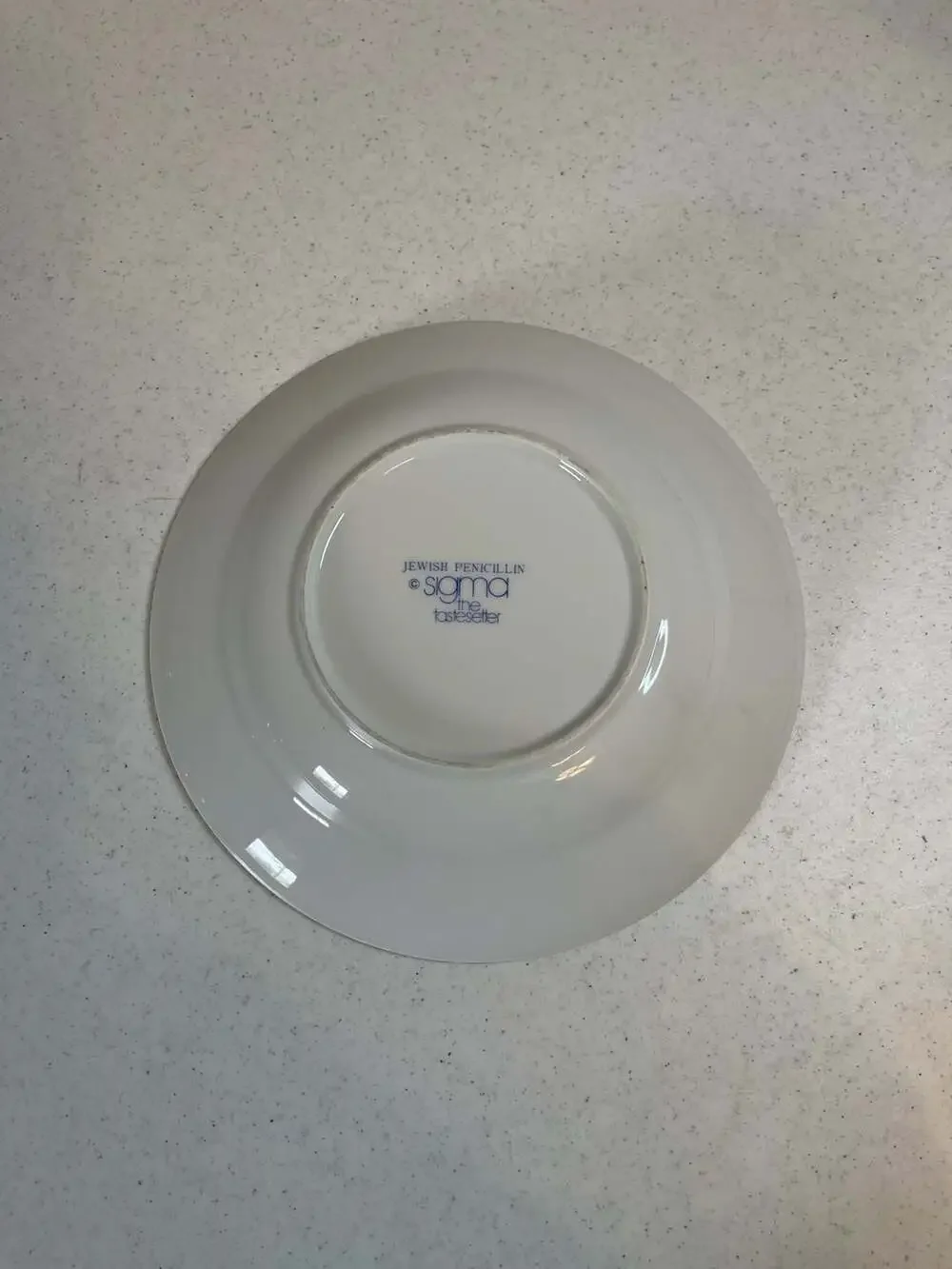 Vintage Sigma the Tastesetter Jewish Penicillin Chicken Soup Rimmed Bowl - Picture 2 of 3